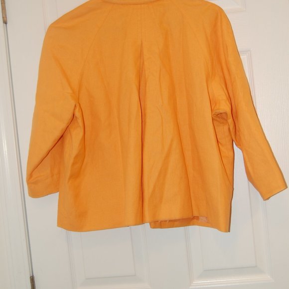 COLDWATER CREEK Light Orange Jacket 3/4 Sleeves Hook Closures SizeXLP - Picture 5 of 11
